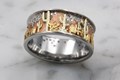 Diamond Desert Cactus Wedding Band