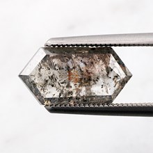 Natural Salt and Pepper Diamond - top view