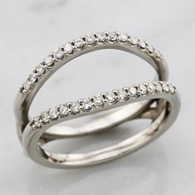 Contoured Bead Set Enhancer in Palladium