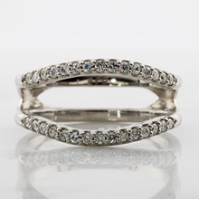 Contoured Bead Set Enhancer in Palladium - top view