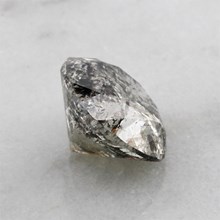 Natural Cushion Salt and Pepper Diamond - top view
