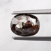 Natural Cushion Salt and Pepper Diamond - top view