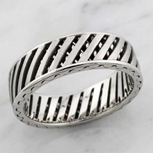 Cobalt Chrome Lattice Work Wedding Band