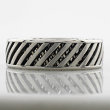 Cobalt Chrome Lattice Work Wedding Band - top view