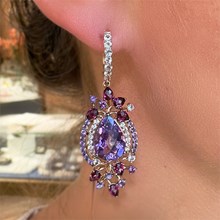 Le Vian Crazy Collection Multi-Stone Drop Earrings in 14k Strawberry Gold - top view