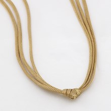 Woven Triple Strand Knotted Collar in 14k Yellow Gold