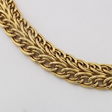 Woven Cuff Bracelet in 14k Yellow Gold - top view