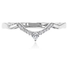 Dew Drop Contoured Wedding Band - top view