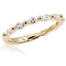 Marquise Diamond Wedding Band