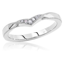 Curved Chevron Wedding Band