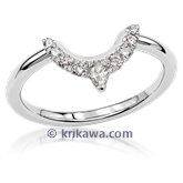 Pear Diamond Contoured Wedding Band