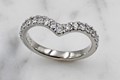 Chevron Diamond Wedding Band