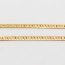 14k Yellow Gold Omega Chain with Stars - top view