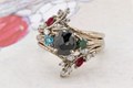 Three Stone Branch Engagement Ring