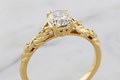 Petite Leaf Engagement Ring