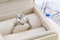 Vintage Pear Three Stone Engagement Ring