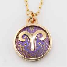 Aries Celestial Zodiac Pendant - top view