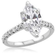 Marquise Tulip Prong Engagement Ring