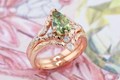 Delicate Diamond Leaf Wedding Band
