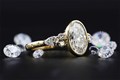 Bezel Cluster Engagement Ring