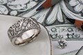 Vintage Filigree Diamond Wedding Band