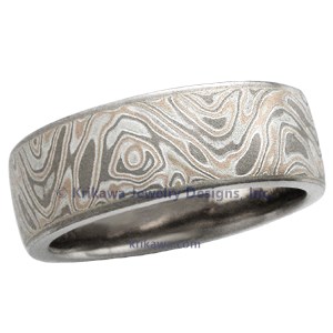 Designer Mokume Wedding Band