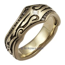 Tribal Band in Yellow Gold