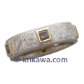 White Gold Mokume Wedding Band