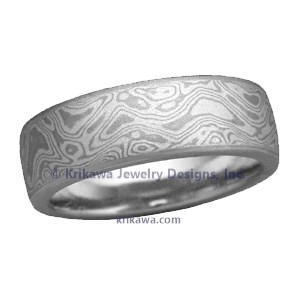 Designer Mokume Wedding Ring