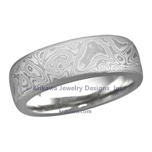 Designer Mokume Wedding Ring  
