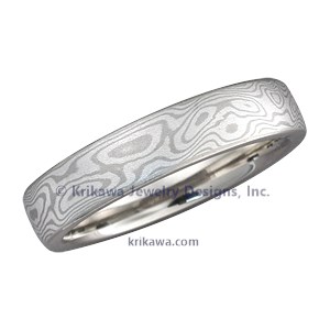 Custom Mokume Wedding Band  	 