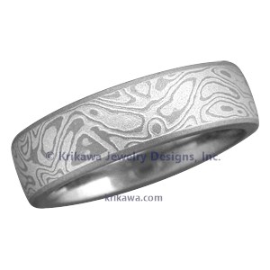 Unusual Mokume Wedding Band