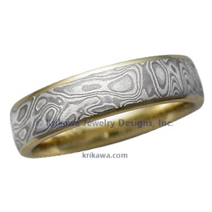 Custom Mokume Wedding Band