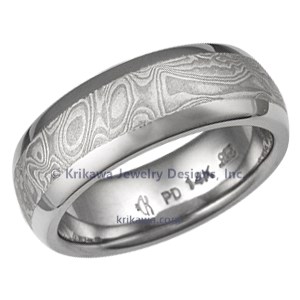 Unusual Mokume Wedding Band