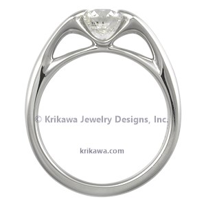 Carved Branch Engagement Ring with 1.03 ct Diamond