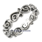 Ornate Infinity Wedding Band, 4 mm