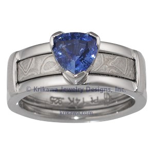 Custom Blue Sapphire Engagement Ring