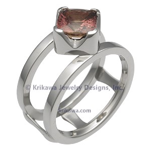 Modern Sapphire Engagement Ring