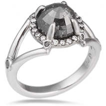Black Diamond Engagement Ring