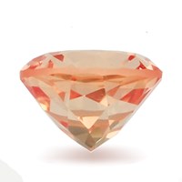 1.18ctw Round 6mm Chatham Peach Sapphire Side