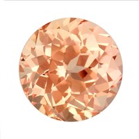 1.18ctw Round 6mm Chatham Peach Sapphire Top