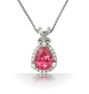 brilliant halo pear gemstone pendant