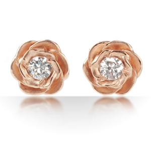 rose stud earrings