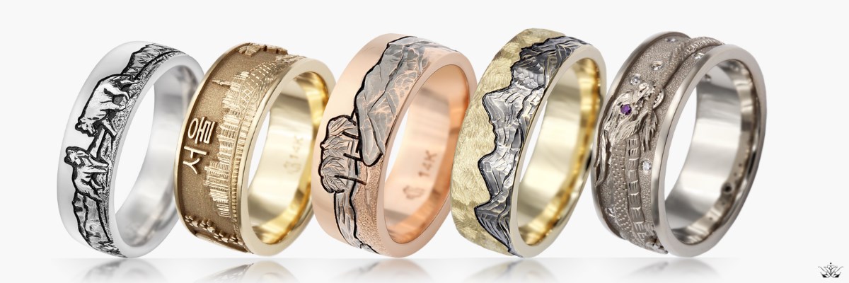 Landscape and Wildlife Wedding Band