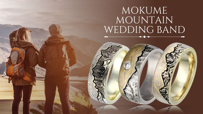 Unique Mokume Wedding Bands