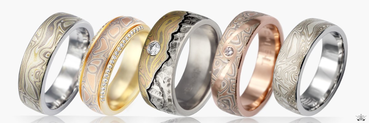 Mokume Wedding Band Collection