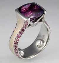 Large sizing balls on engagement ring