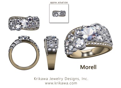 custom diamond luxury ring rendering