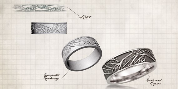 custom wedding band process