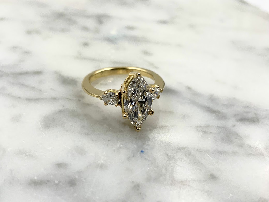 diy three stone diamond engagement ring